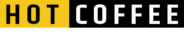 Hot Coffee Spill Logo Black